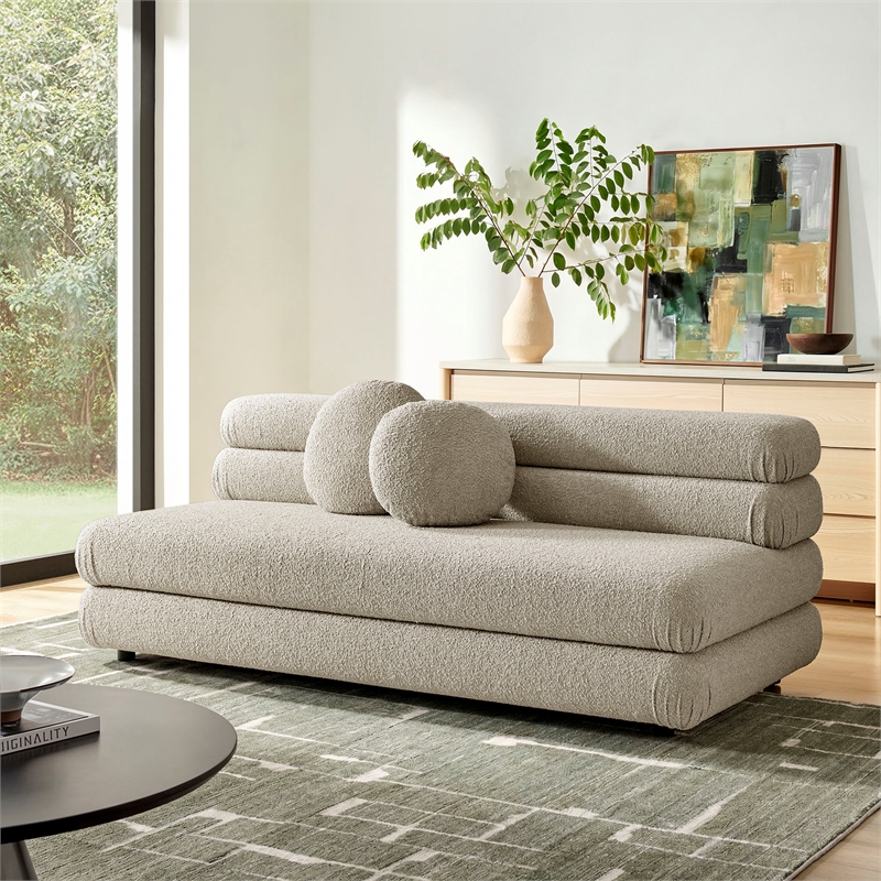 Jubilee Upholstered Modular Armless Loveseat in Linen