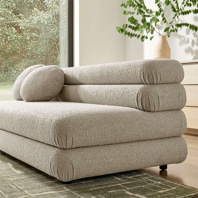 Jubilee Upholstered Modular Armless Loveseat in Linen