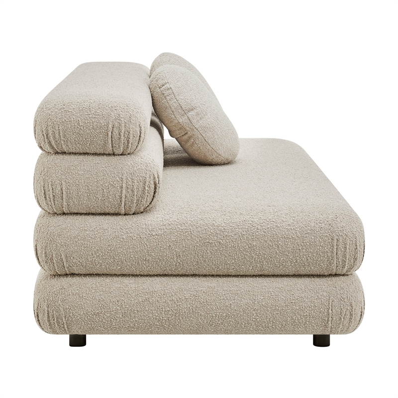 Jubilee Upholstered Modular Armless Loveseat in Linen