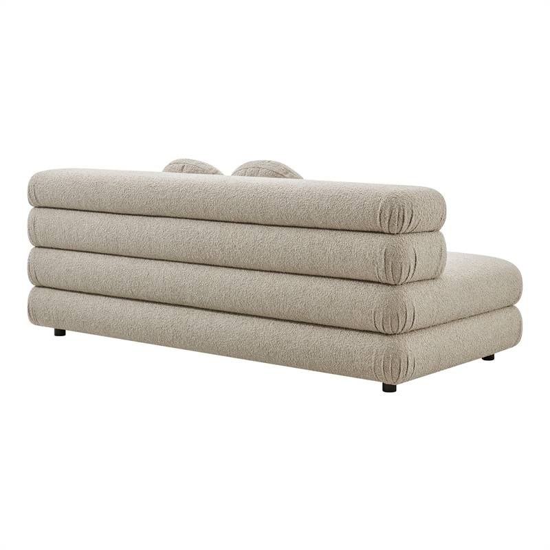 Jubilee Upholstered Modular Armless Loveseat in Linen