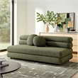 Jubilee Upholstered Modular Armless Loveseat in Olive