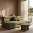 Jubilee Upholstered Modular Armless Loveseat in Olive