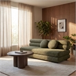 Jubilee Upholstered Modular Armless Loveseat in Olive