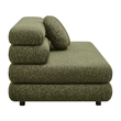 Jubilee Upholstered Modular Armless Loveseat in Olive