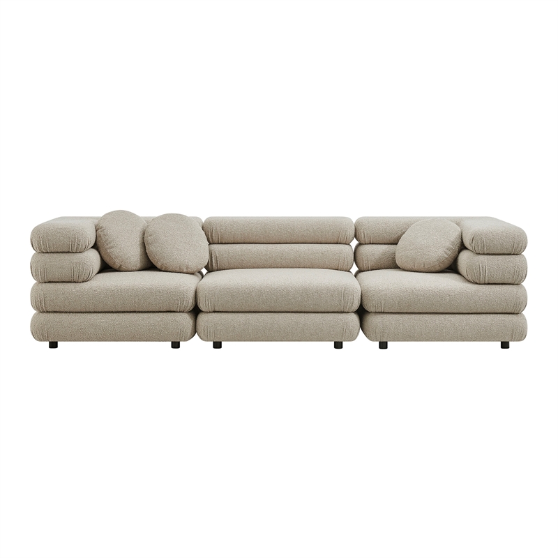 Jubilee 3-Piece Upholstered 3-Piece Modular Sofa Set in Linen