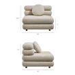 Jubilee 3-Piece Upholstered 3-Piece Modular Sofa Set in Linen