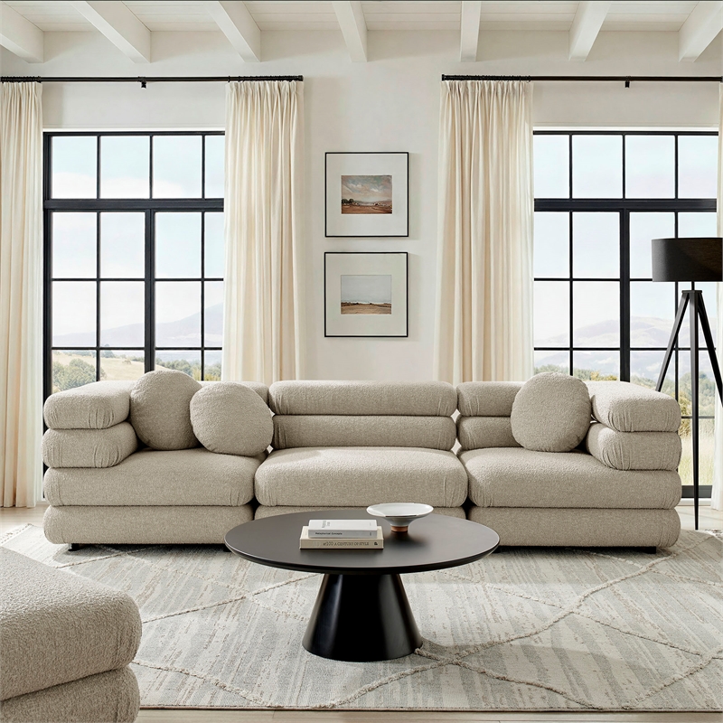 Jubilee 3-Piece Upholstered 3-Piece Modular Sofa Set in Linen