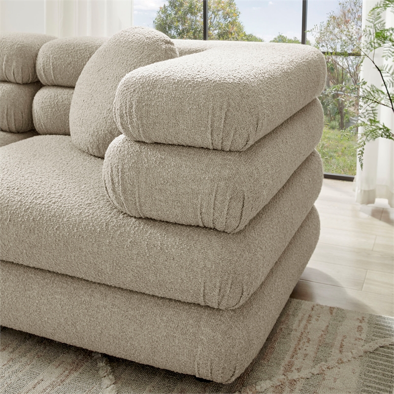 Jubilee 3-Piece Upholstered 3-Piece Modular Sofa Set in Linen