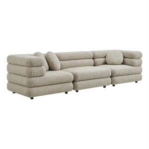 Jubilee 3-Piece Upholstered 3-Piece Modular Sofa Set in Linen