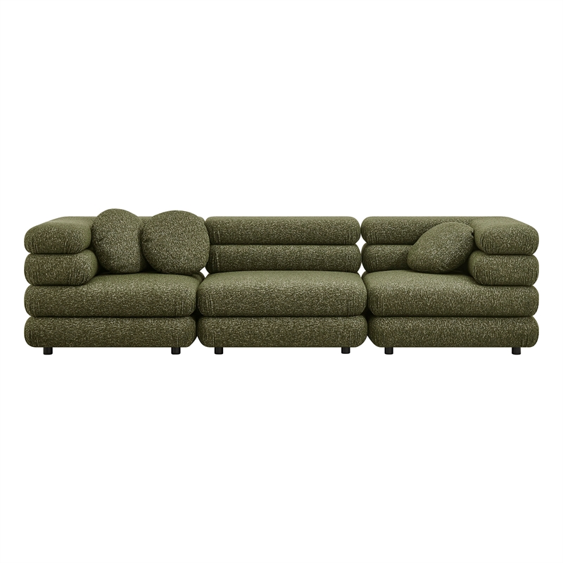 Jubilee 3-Piece Upholstered 3-Piece Modular Sofa Set in Olive