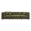 Jubilee 3-Piece Upholstered 3-Piece Modular Sofa Set in Olive