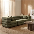 Jubilee 3-Piece Upholstered 3-Piece Modular Sofa Set in Olive
