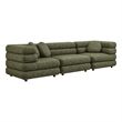 Jubilee 3-Piece Upholstered 3-Piece Modular Sofa Set in Olive