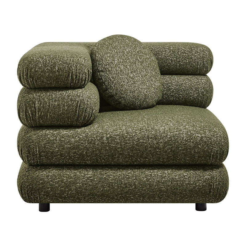 Jubilee 4-Piece Upholstered Modular Sofa Set in Olive