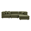 Jubilee 4-Piece Upholstered Modular Sofa Set in Olive