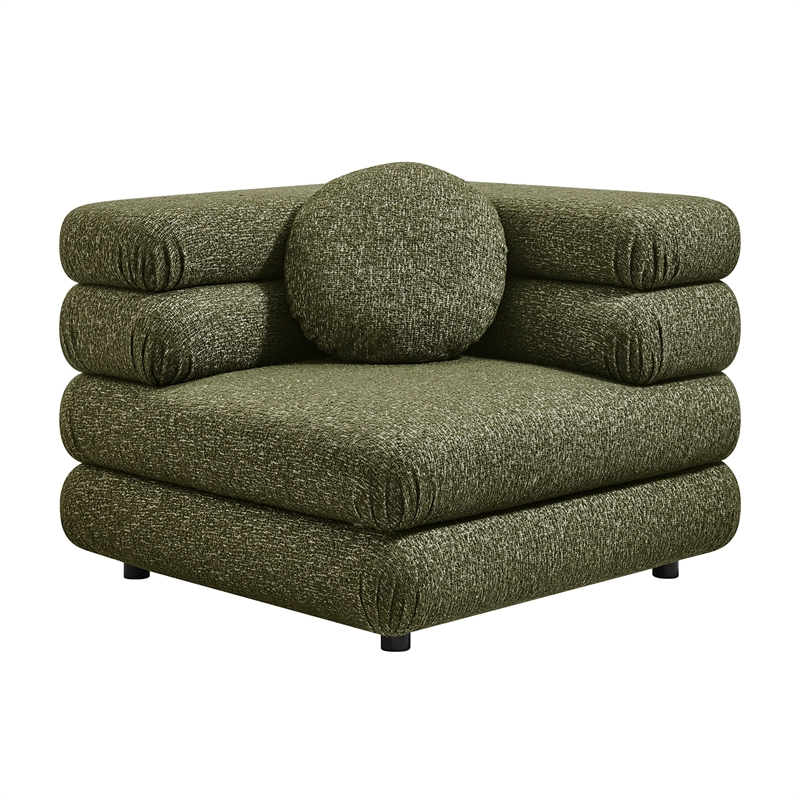 Jubilee 4-Piece Upholstered Modular Sofa Set in Olive