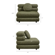 Jubilee 4-Piece Upholstered Modular Sofa Set in Olive