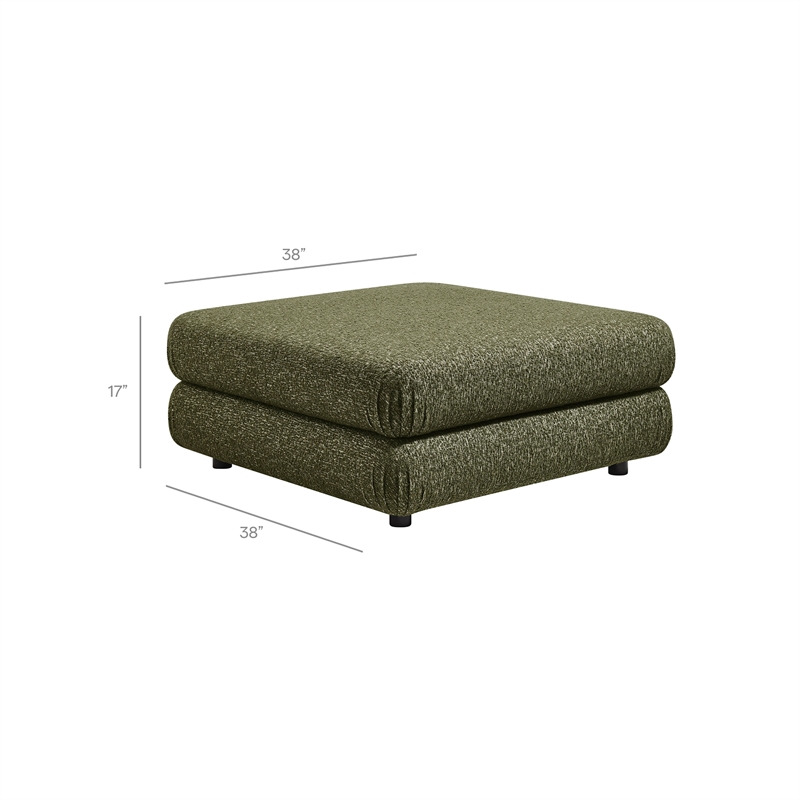 Jubilee 4-Piece Upholstered Modular Sofa Set in Olive