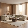 Jubilee 5-Piece Upholstered Modular L-Shaped Sofa Set in Linen