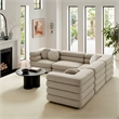 Jubilee 5-Piece Upholstered Modular L-Shaped Sofa Set in Linen