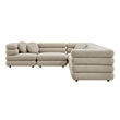 Jubilee 5-Piece Upholstered Modular L-Shaped Sofa Set in Linen