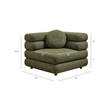 Jubilee 5-Piece Upholstered Modular L-Shaped Sofa Set in Olive