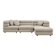 Jubilee 4-Piece Upholstered Modular Sofa Set in Linen