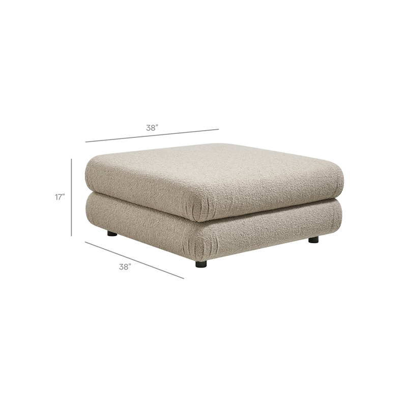 Jubilee 4-Piece Upholstered Modular Sofa Set in Linen