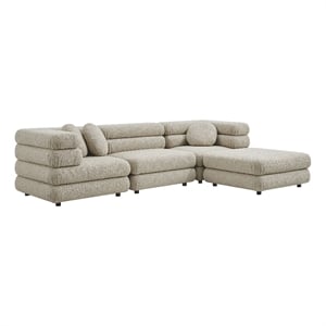 Jubilee 4-Piece Upholstered Modular Sofa Set in Linen