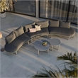 Modway Porta 5 Piece Outdoor Aluminum Modular Sofa Set in Charcoal Anthracite