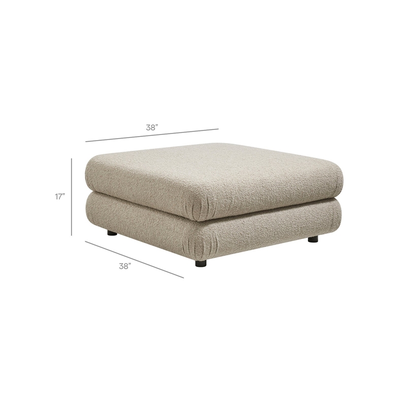 Modway Jubilee Upholstered Ottoman in Linen