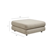 Modway Jubilee Upholstered Ottoman in Linen