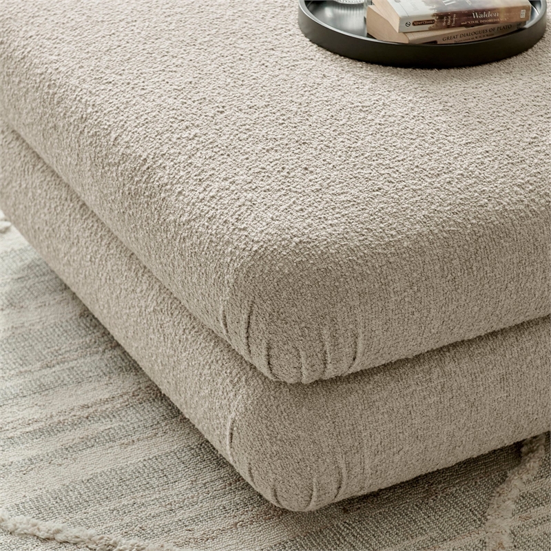 Modway Jubilee Upholstered Ottoman in Linen