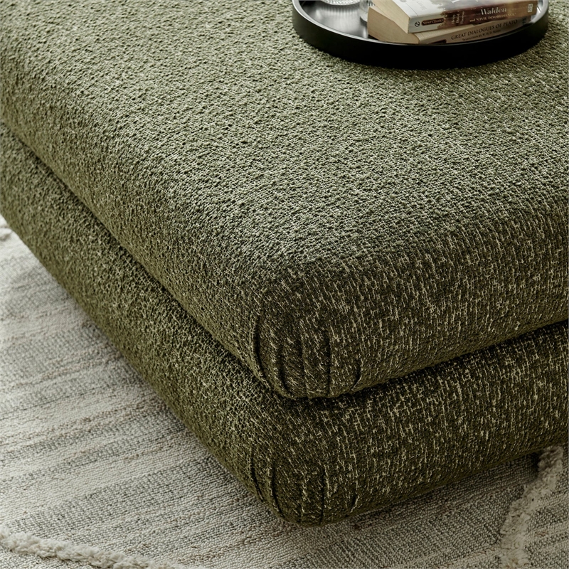 Modway Jubilee Upholstered Ottoman in Olive