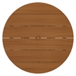Lane 39 Inch Round Outdoor Teak Wood Dining Table in Natural