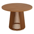Lane 39 Inch Round Outdoor Teak Wood Dining Table in Natural