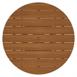Lane 55 Inch Round Outdoor Teak Wood Dining Table in Natural