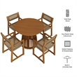 Reed 5-Piece Outdoor Teak Wood Dining Set in Natural