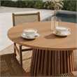 Reed 5-Piece Outdoor Teak Wood Dining Set in Natural