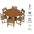 Reed 7-Piece Outdoor Teak Wood Dining Set in Natural