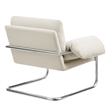 Ansel Performance Velvet Accent Chair in Alabaster