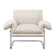 Ansel Performance Velvet Accent Chair in Alabaster
