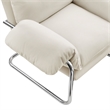 Ansel Performance Velvet Accent Chair in Alabaster