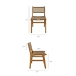 Rowe Outdoor Teak Wood Dining Chair in Natural