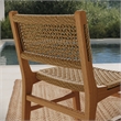 Rowe Outdoor Teak Wood Dining Chair in Natural