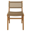 Rowe Outdoor Teak Wood Dining Chair in Natural