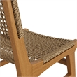 Rowe Outdoor Teak Wood Dining Chair in Natural