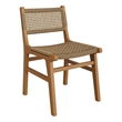 Rowe Outdoor Teak Wood Dining Chair in Natural
