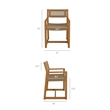 Reed Outdoor Teak Wood Rattan Dining Chair in Natural