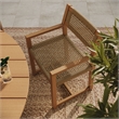 Reed Outdoor Teak Wood Rattan Dining Chair in Natural